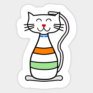 Red Nose Cat Sticker